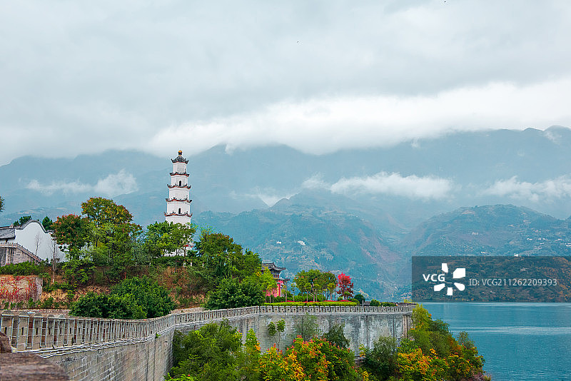 重庆奉节白帝城耀奎塔图片素材