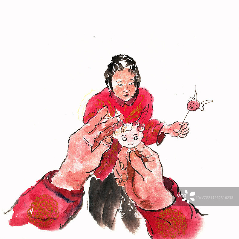 春节捏糖人图片素材