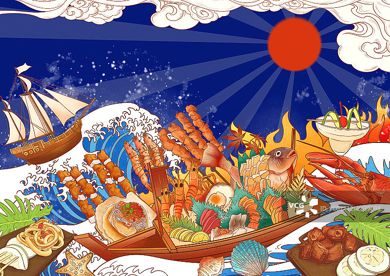 浮世绘风格图片素材