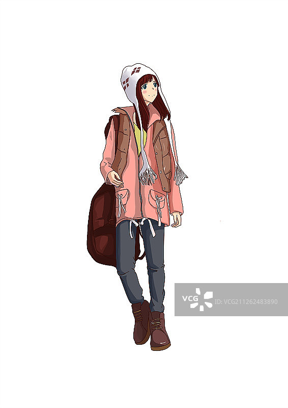 旅行少女图片素材