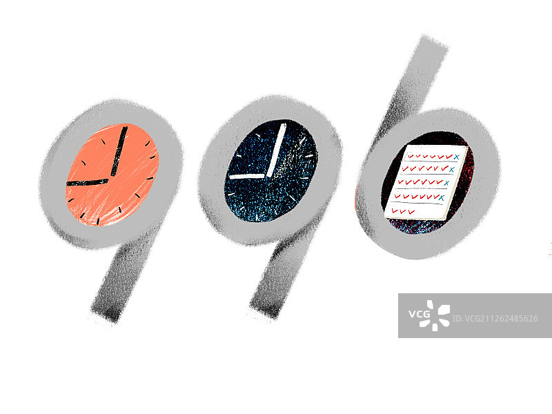 996加班工作熬夜图片素材