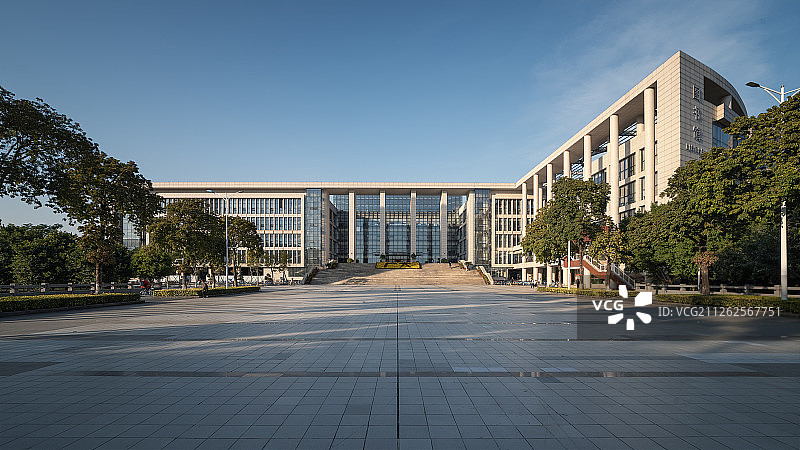 广州大学图书馆。图片素材