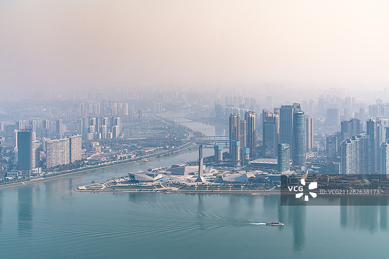 湖南省长沙市北辰三角洲城市风光图片素材