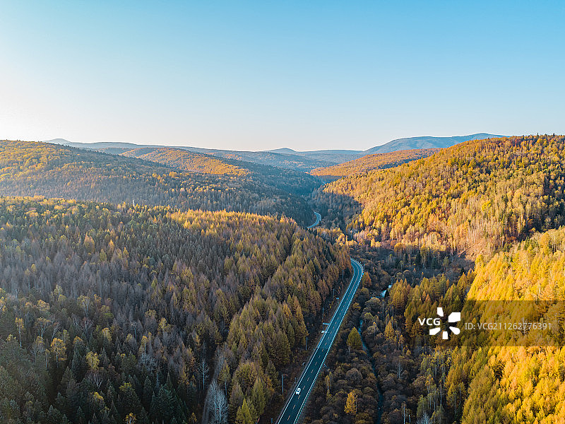 航拍长白山森林高清大图图片素材