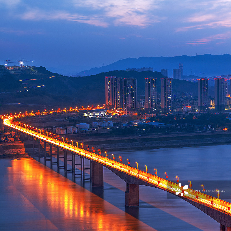 重庆市江津区夜景图片素材