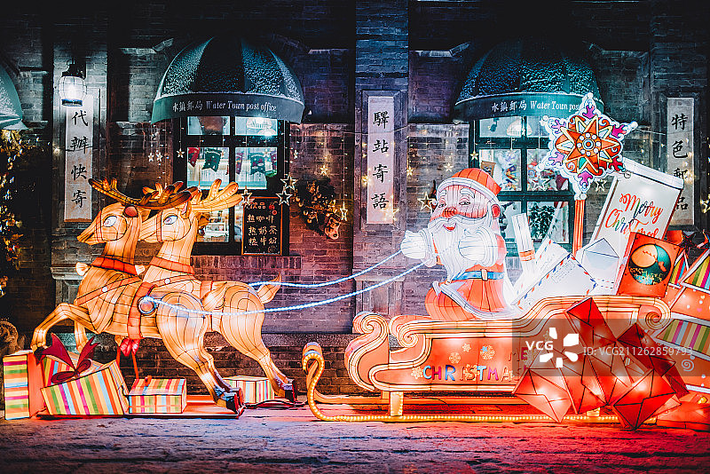 圣诞雪夜图片素材