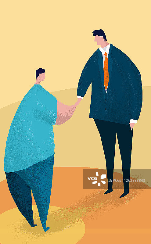 一个男人在和另一个男人握手图片素材