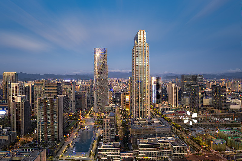 宁波东部新城夜景图片素材