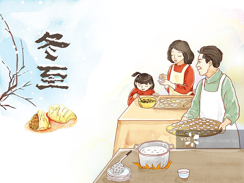 冬至饺子图片素材