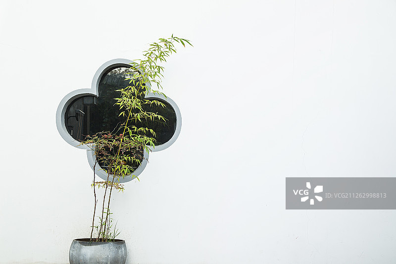 苏州园林墙背景图片素材