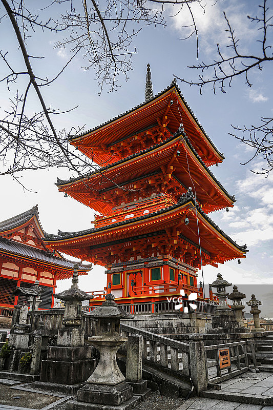 日本京都文化地标清水寺图片素材