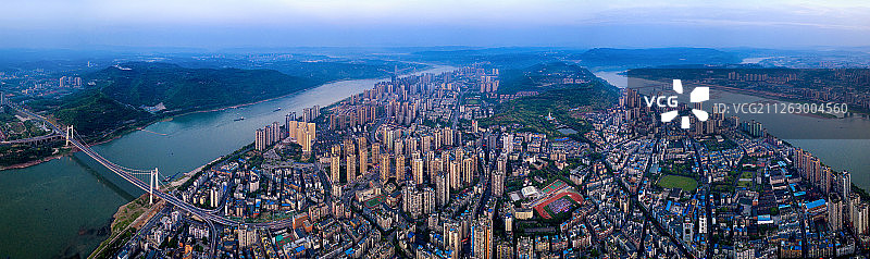 航拍重庆江津城市建筑图片素材