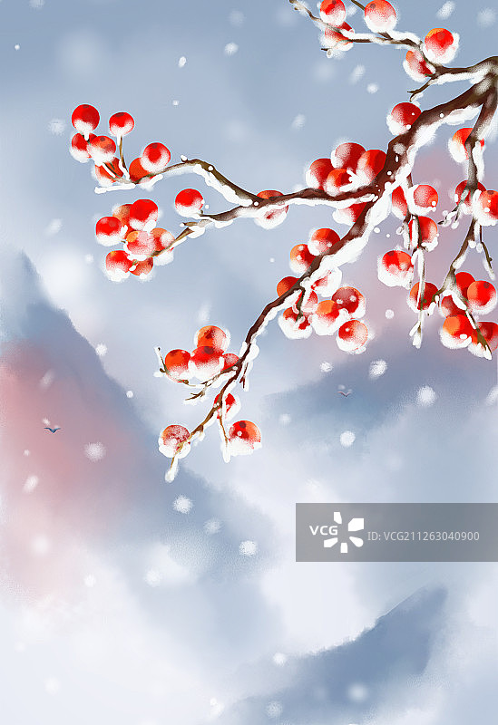 冬季霜降风景图图片素材