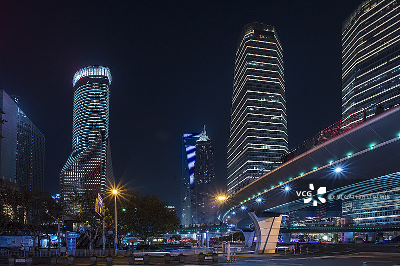 上海中环广场 夜景图片素材
