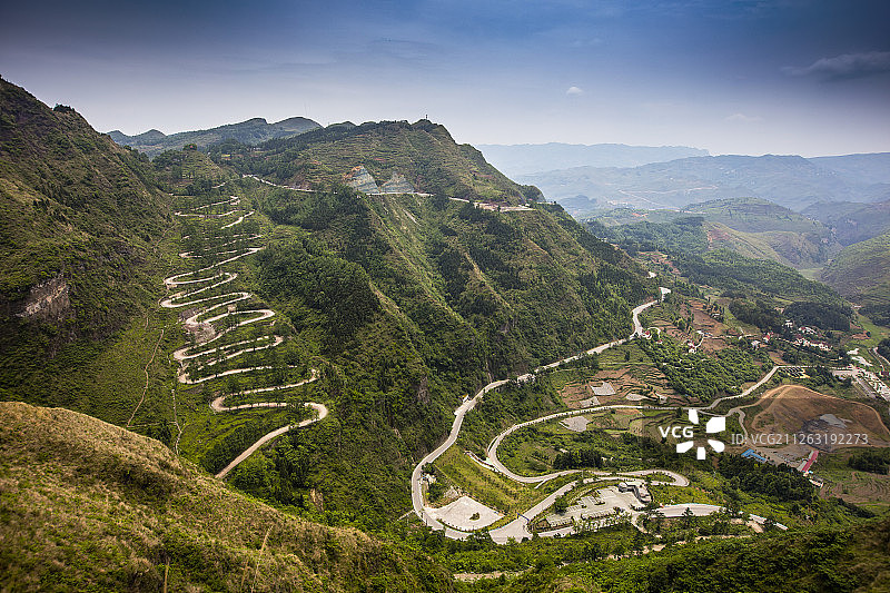 贵州省,晴隆县,,“二十四道拐”抗日战争,公路图片素材