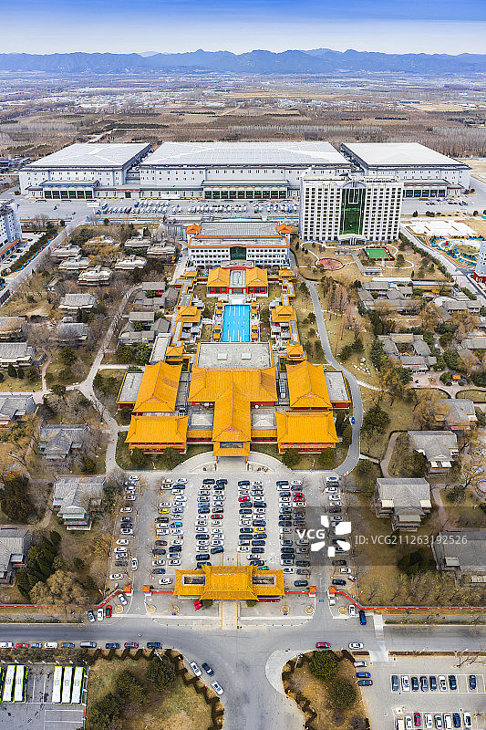 九华山庄位于北京市昌平区小汤山镇图片素材