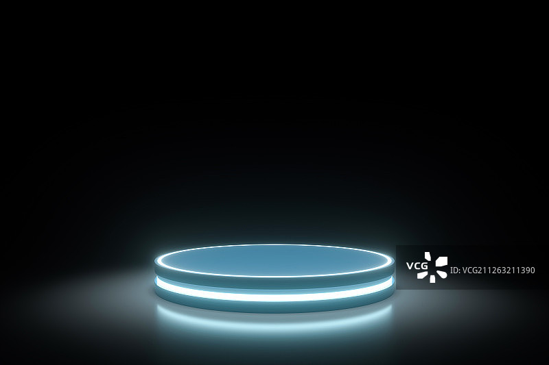 3D简洁霓虹灯展台图片素材