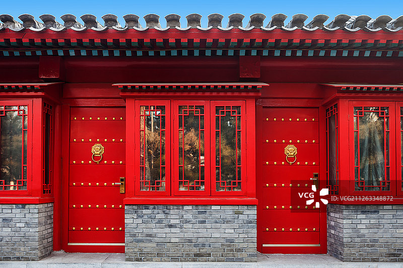 老北京仿古建筑图片素材