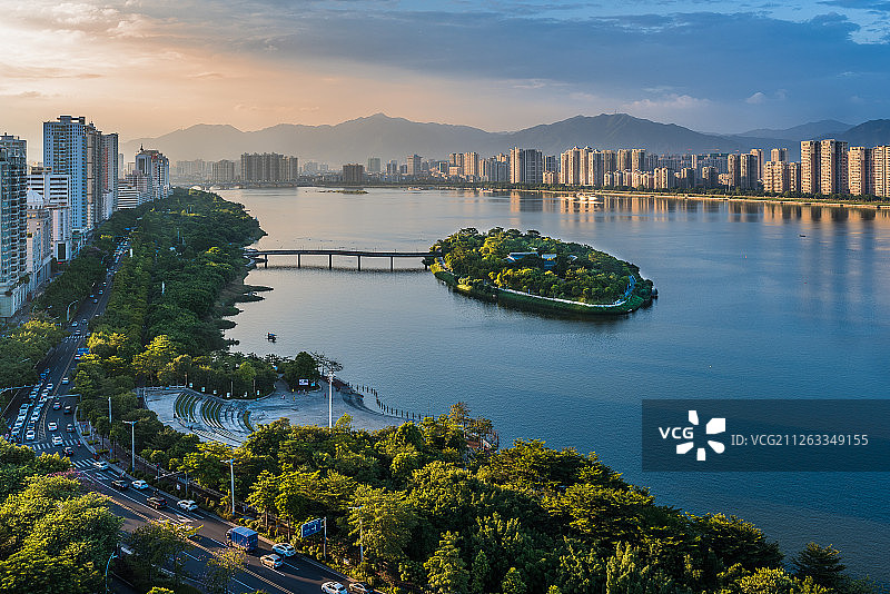 清远市江心岛风光图片素材