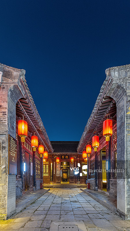 西安高家大院夜景图片素材
