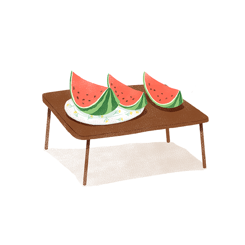 桌子上西瓜图片素材