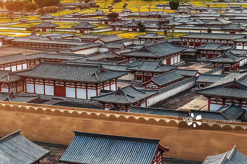 西安大明宫国家遗址公园微缩模型图片素材