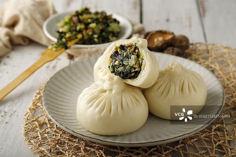 青菜香菇 菜包图片素材