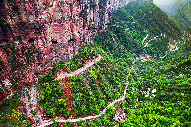 河南省太行山郭亮村风光图片素材