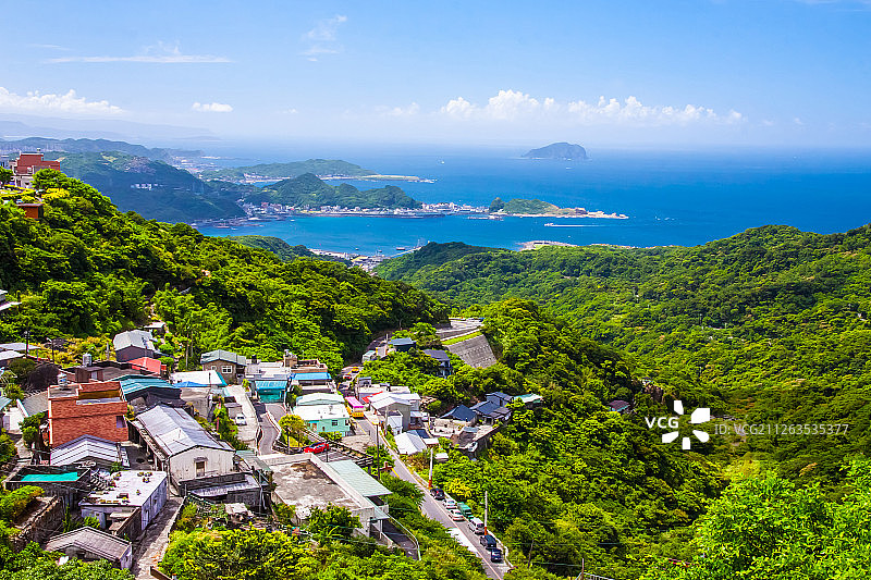 台湾,新北市,瑞芳区,东北角,九份,九份山城图片素材