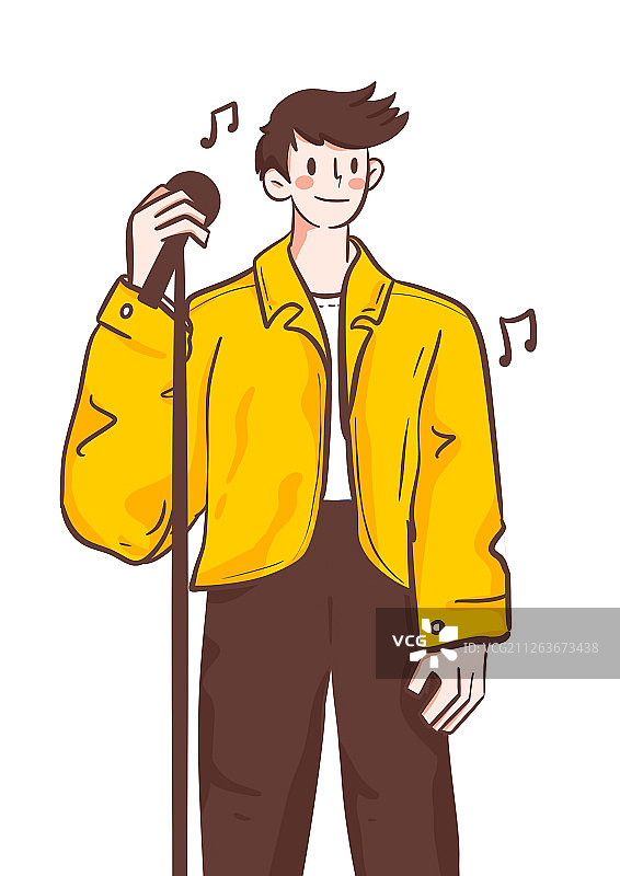 唱歌的男生图片素材