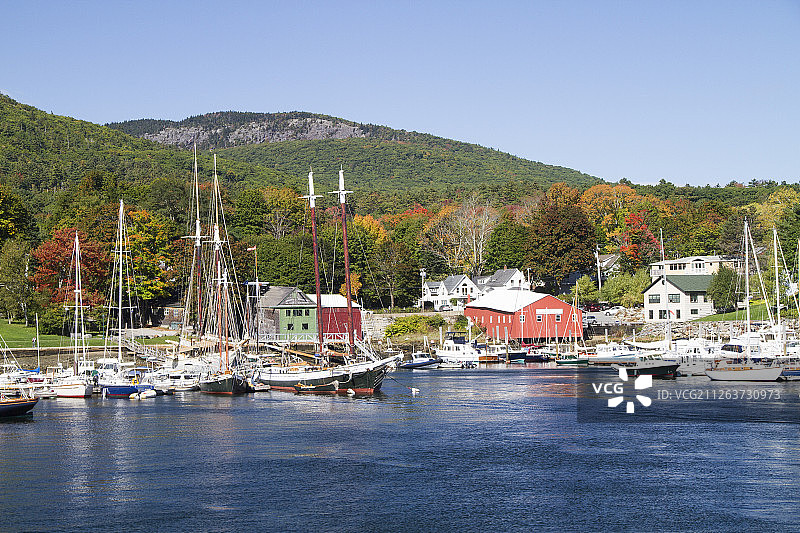 卡姆登港的船只图片素材