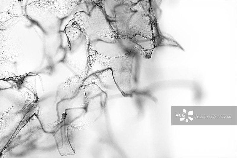 空间中飞舞的黑色细小粒子 三维渲染图片素材