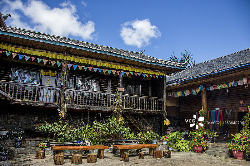 摩梭民居图片素材