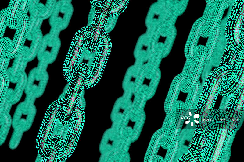 3D抽象资金链图片素材