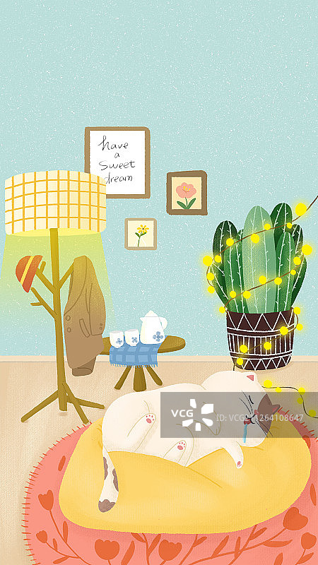 睡觉的猫咪图片素材