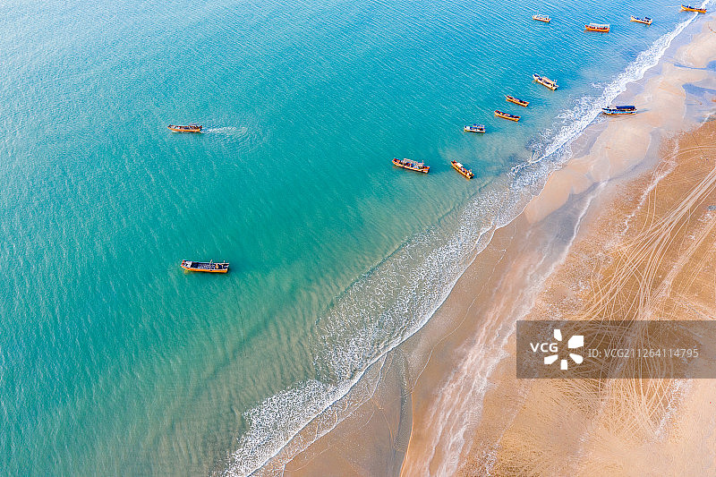 黄金海岸线（广西 东兴 万尾金滩）图片素材