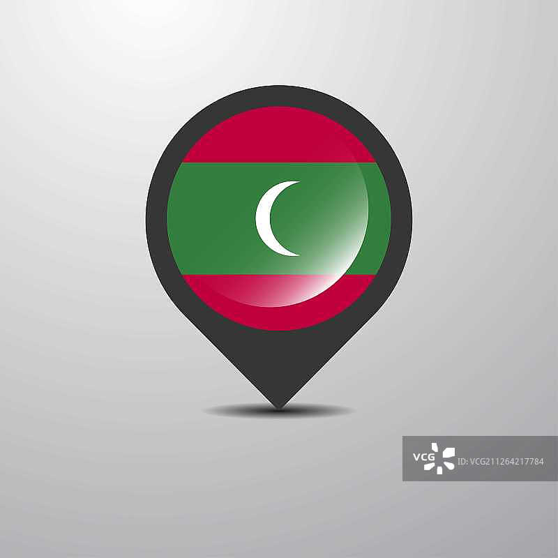马尔代夫地图图钉图片素材