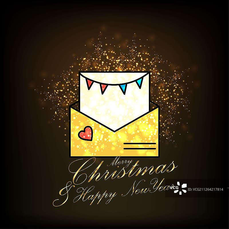 圣诞新年快乐抽象闪光背景图片素材