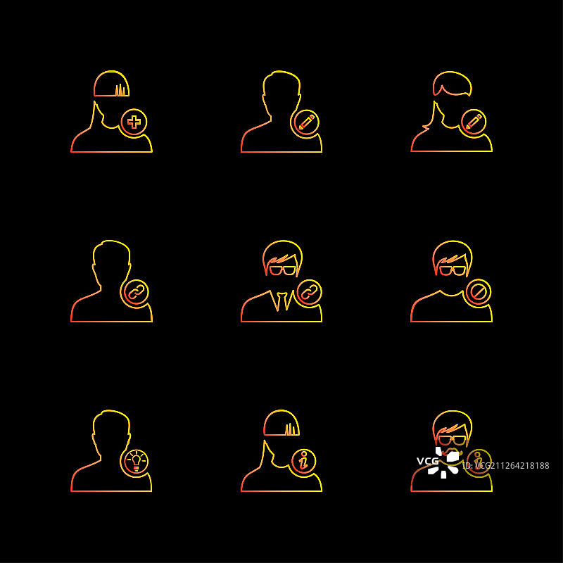 头像、用户、个人资料、表情符号、面部、男人、女人、女士、先生、男性、女性、男孩、女孩、图标、矢量、设计、扁平、收藏、风格、创意图标图片素材