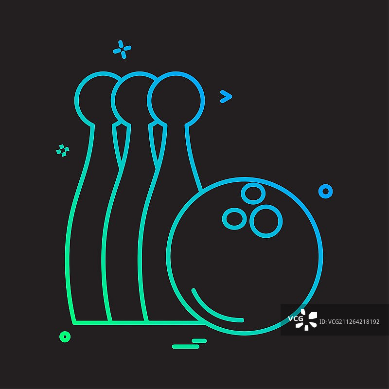 保龄球图标设计矢量图图片素材