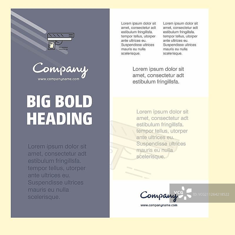 枪械公司海报模板（矢量背景，带文本和图像位置）图片素材