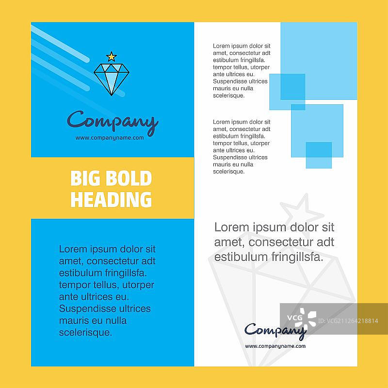 钻石公司宣传册扉页设计，公司简介，年度报告，演示文稿，宣传单矢量背景图片素材