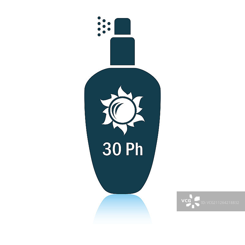 防晒喷雾图标，阴影反射设计，矢量图图片素材