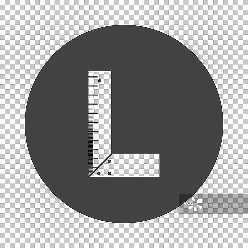 三角板图标。透明网格上的减法模版设计。矢量图。图片素材