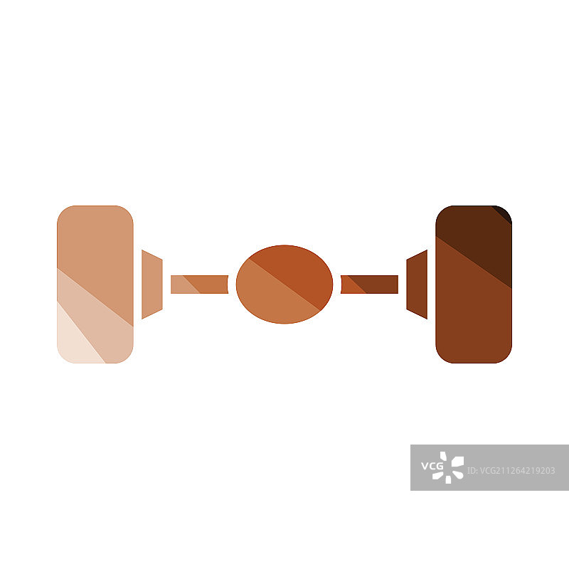 汽车后桥扁平风矢量图标图片素材