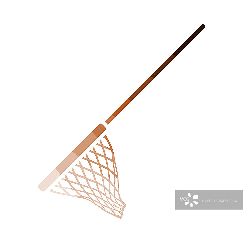 渔网图标，扁平彩色阶梯设计，矢量插画图片素材