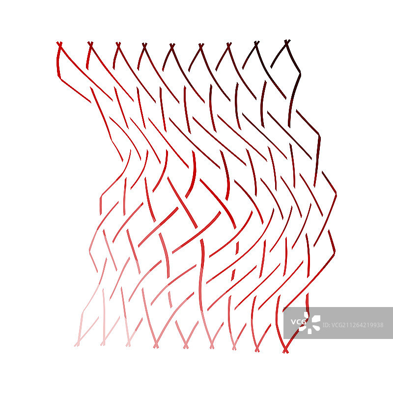 渔网图标，扁平彩色阶梯设计，矢量插画图片素材