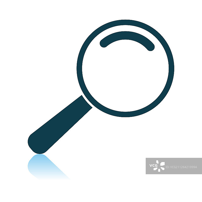 放大镜图标，阴影反射设计，矢量图图片素材