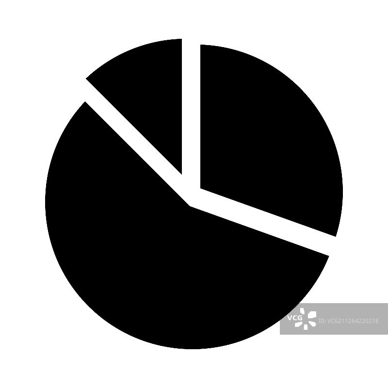 饼图图标黑色模板设计矢量图图片素材