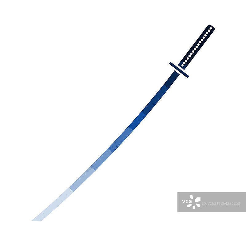 日本武士刀图标扁平设计矢量素材图片素材